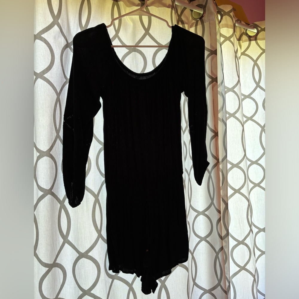 black off the shoulder romper